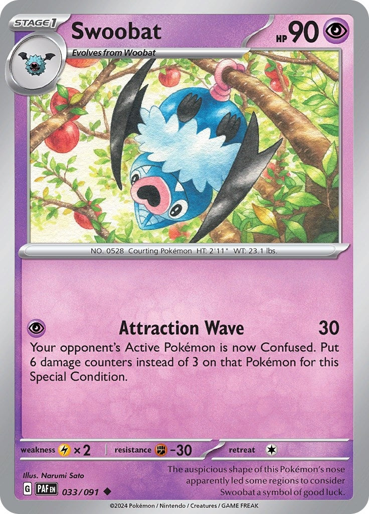 Image for Swoobat (SV: Paldean Fates) (033/091) - Pokemon