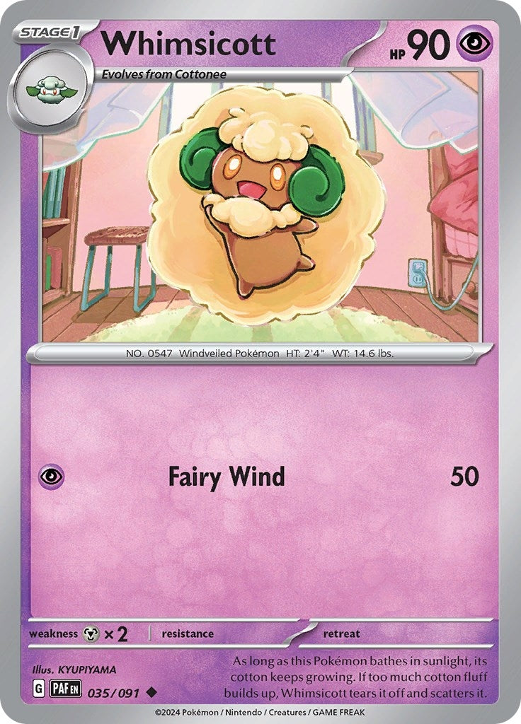 Image for Whimsicott (SV: Paldean Fates) (035/091) - Pokemon