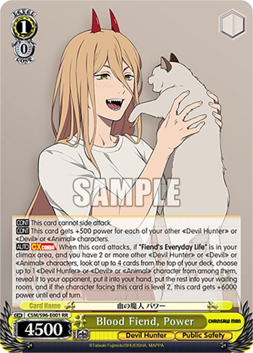 Image for Blood Fiend, Power (Chainsaw Man) (CSM/S96-E001 RR) - Weiss Schwarz