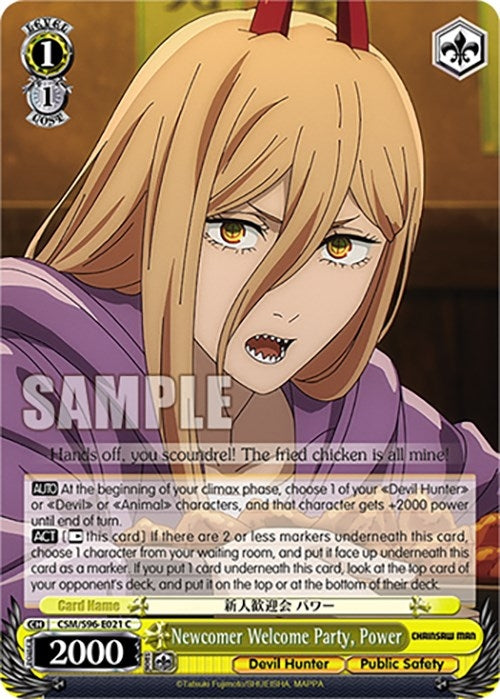 Image for Newcomer Welcome Party, Power (Chainsaw Man) (CSM/S96-E021 C) - Weiss Schwarz