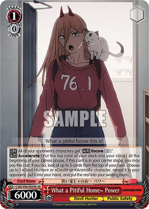 Image for What a Pitiful Home~ Power (SR) (Chainsaw Man) (CSM/S96-E059S SR) - Weiss Schwarz