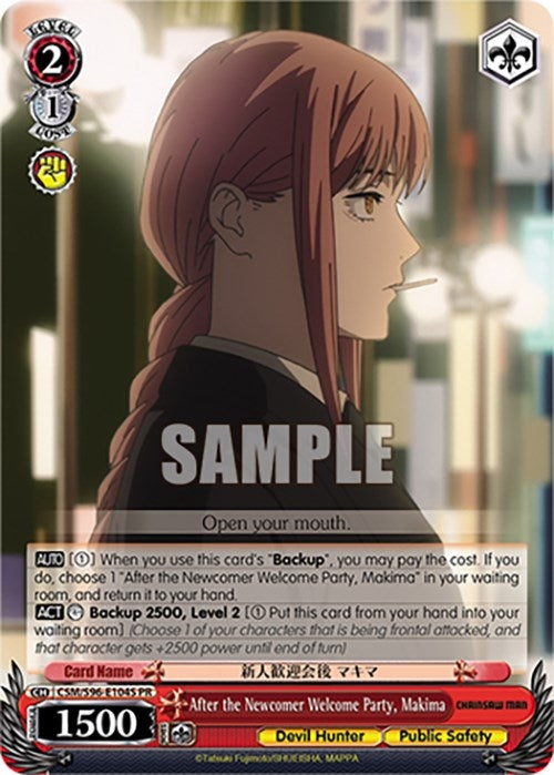 Image for After the Newcomer Welcome Party, Makima (Foil) (Chainsaw Man) (CSM/S96-E104S PR) - Weiss Schwarz