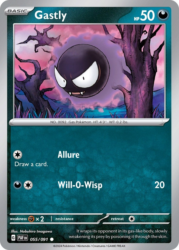Image for Gastly (SV: Paldean Fates) (055/091) - Pokemon