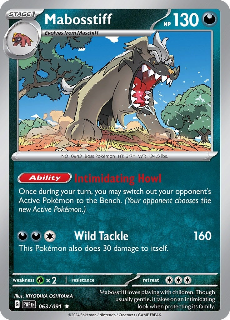 Image for Mabosstiff (SV: Paldean Fates) (063/091) - Pokemon