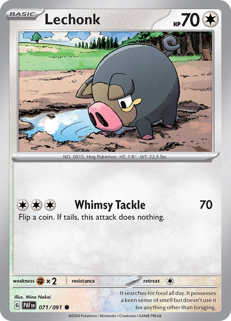 Image for Lechonk (SV: Paldean Fates) (071/091) - Pokemon