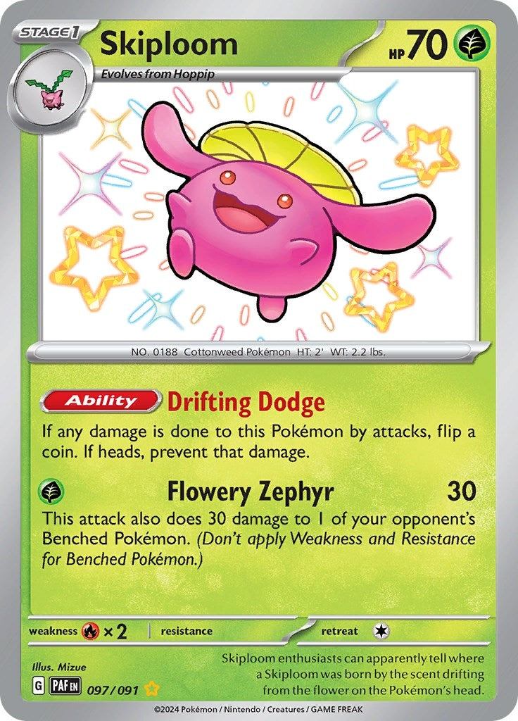 Image for Skiploom (SV: Paldean Fates) (097/091) - Pokemon