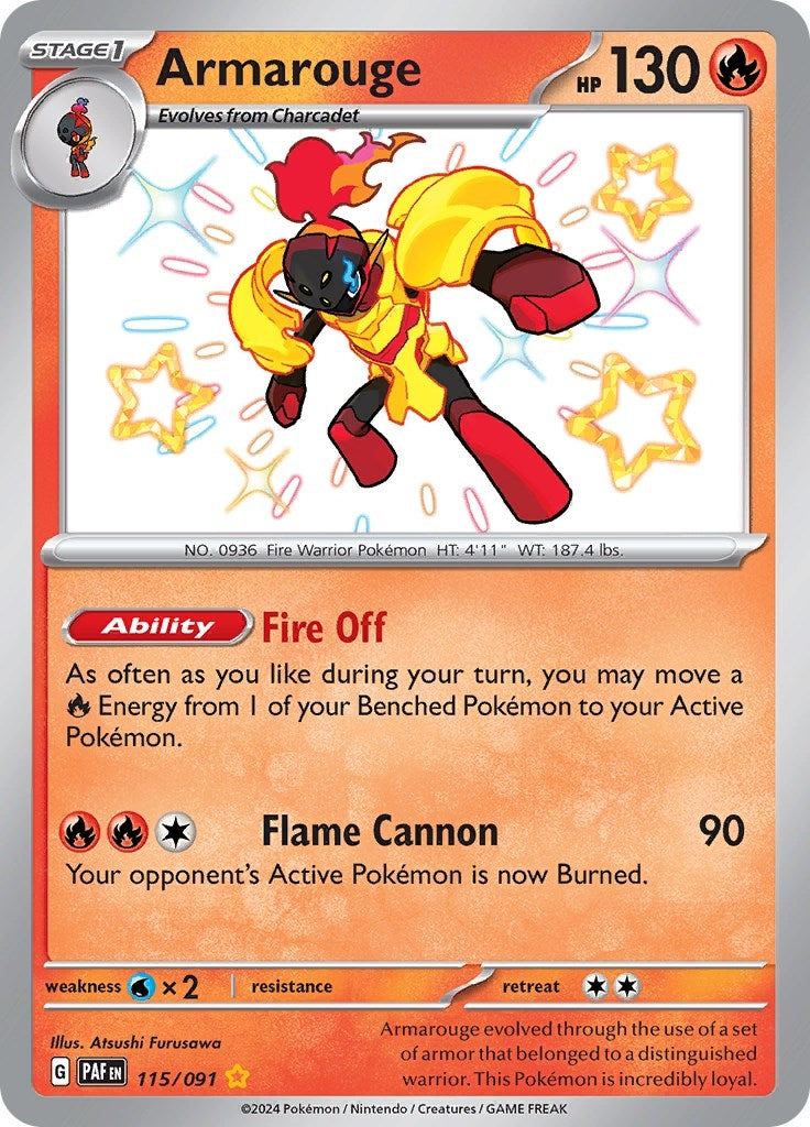Image for Armarouge (SV: Paldean Fates) (115/091) - Pokemon