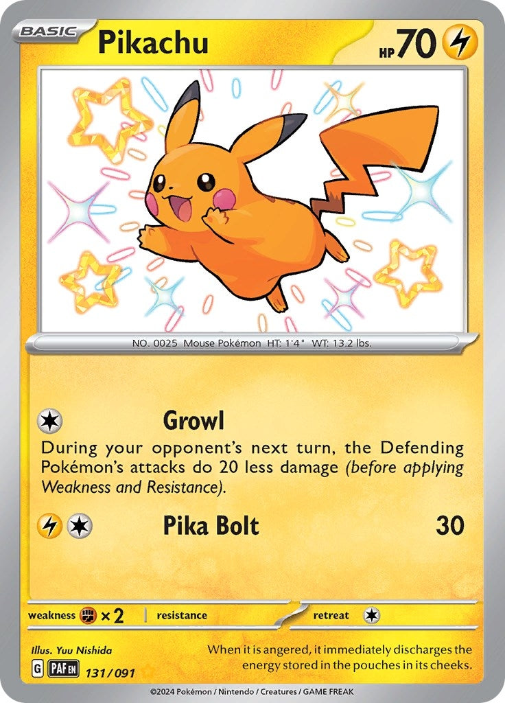 Image for Pikachu (SV: Paldean Fates) (131/091) - Pokemon