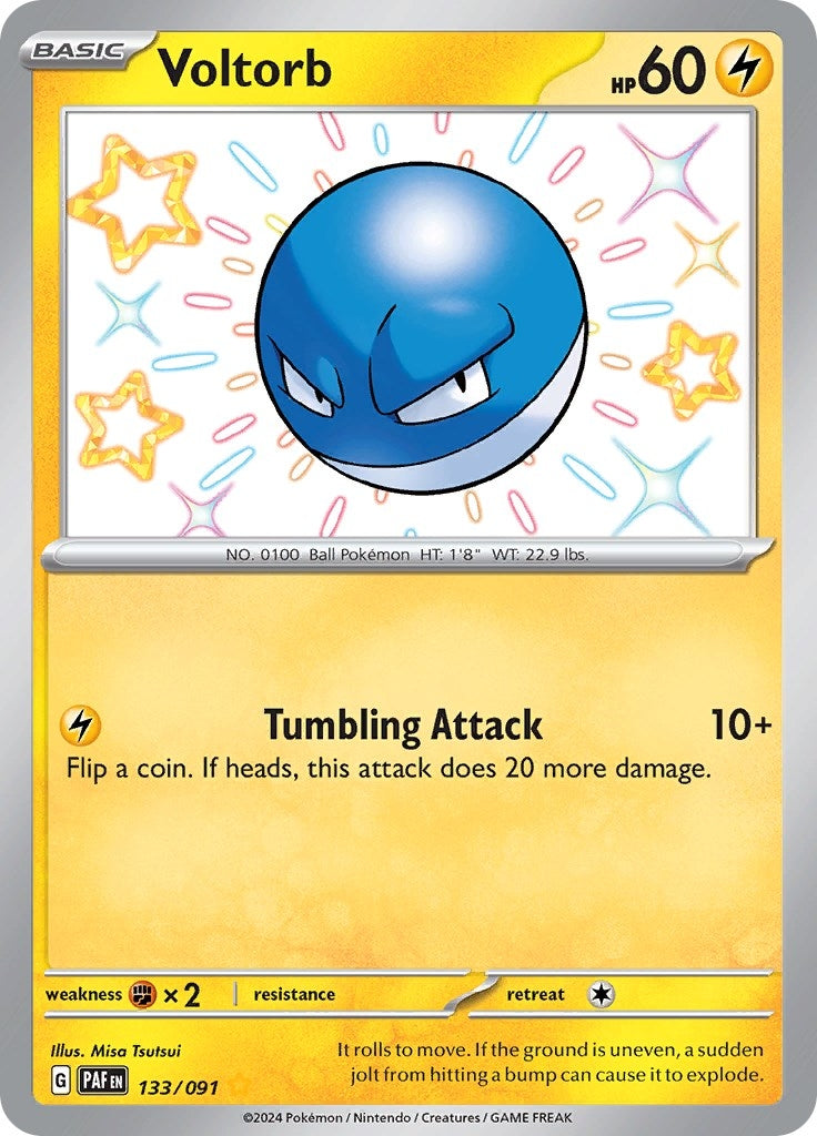 Image for Voltorb (SV: Paldean Fates) (133/091) - Pokemon
