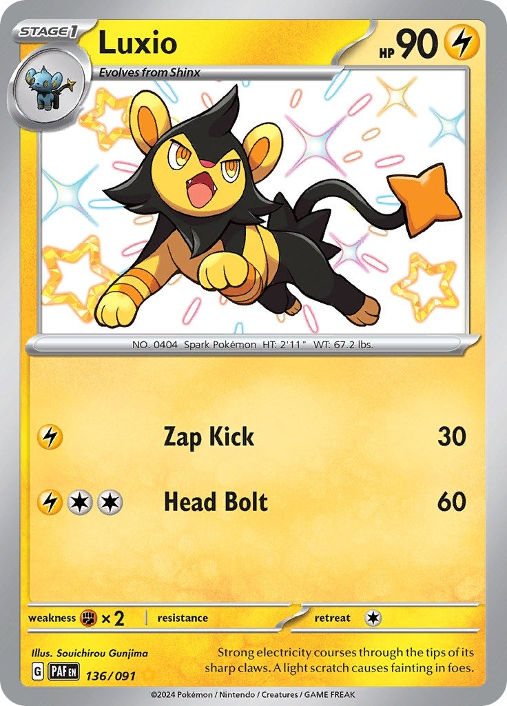 Image for Luxio (SV: Paldean Fates) (136/091) - Pokemon