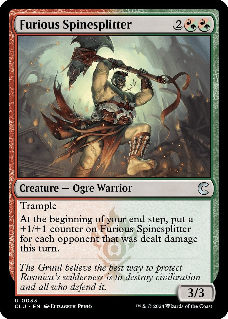 Image for Furious Spinesplitter (Ravnica: Clue Edition) (33) - Magic: The Gathering