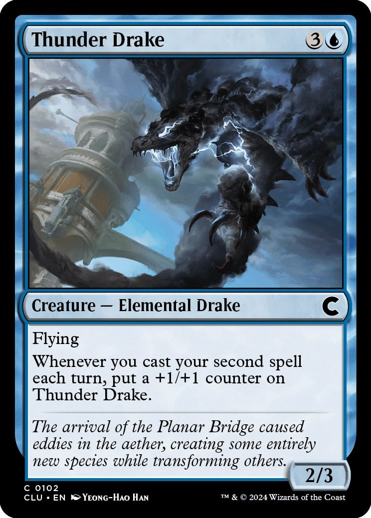 Image for Thunder Drake (Ravnica: Clue Edition) (102) - Magic: The Gathering
