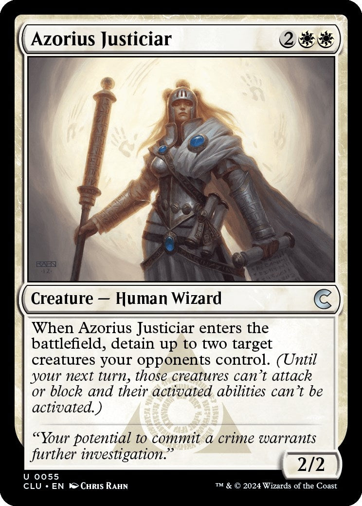 Image for Azorius Justiciar (Ravnica: Clue Edition) (55) - Magic: The Gathering