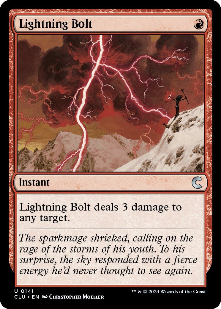 Image for Lightning Bolt (Ravnica: Clue Edition) (141) - Magic: The Gathering