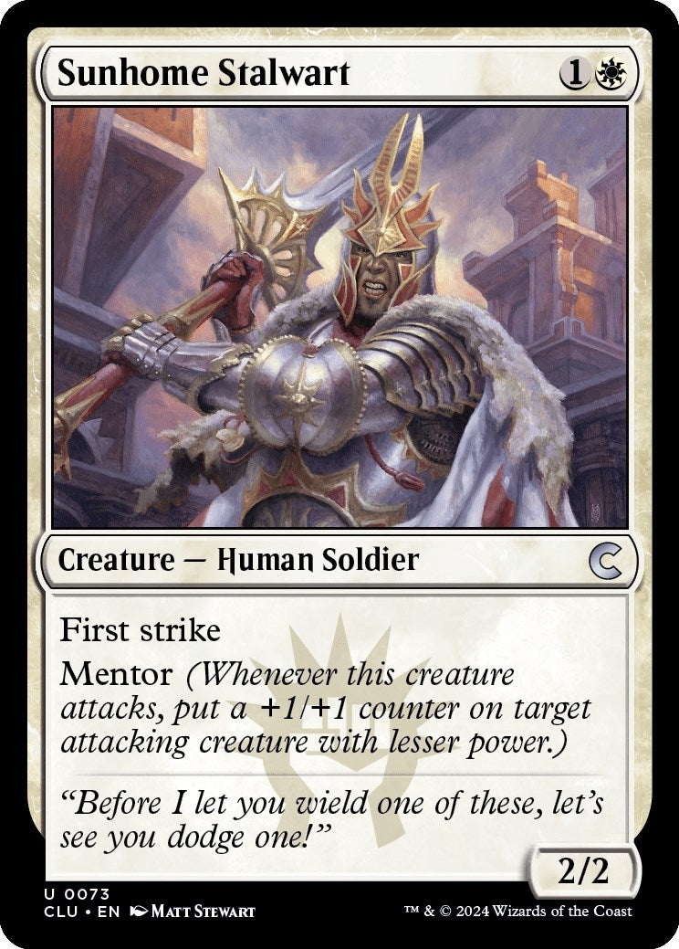 Image for Sunhome Stalwart (Ravnica: Clue Edition) (73) - Magic: The Gathering