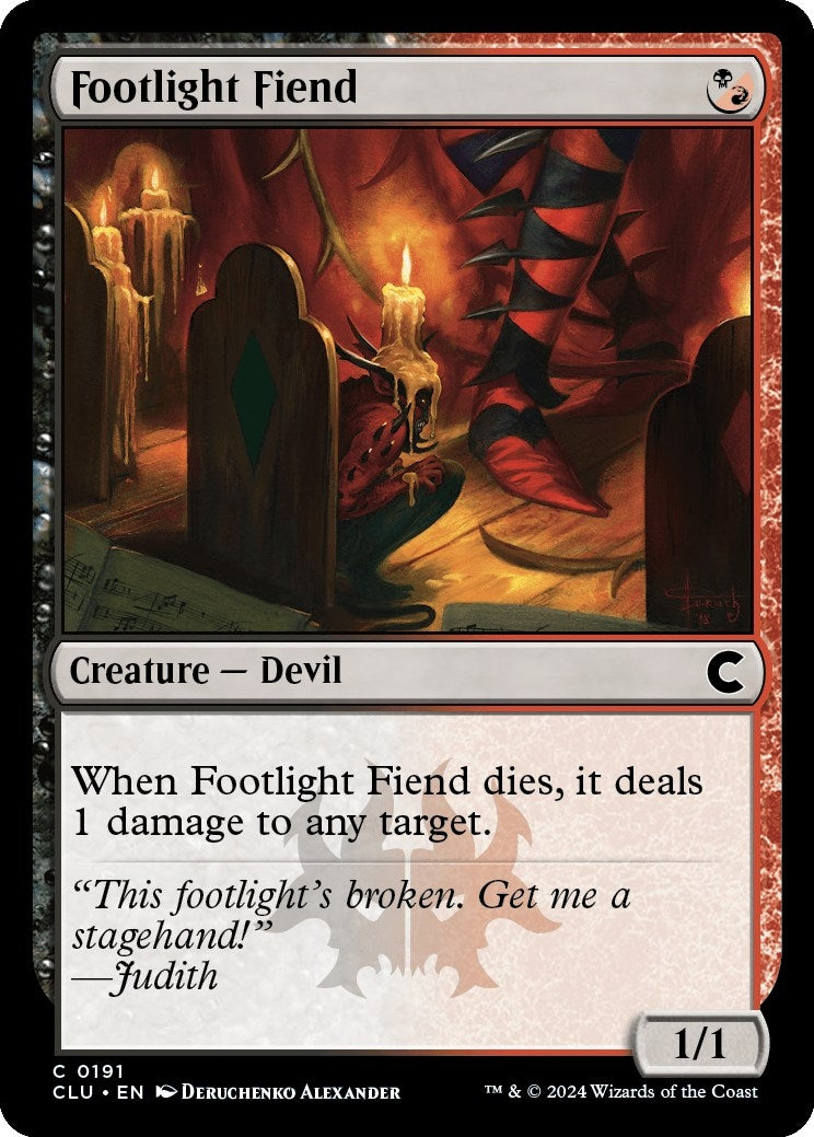 Image for Footlight Fiend (Ravnica: Clue Edition) (191) - Magic: The Gathering