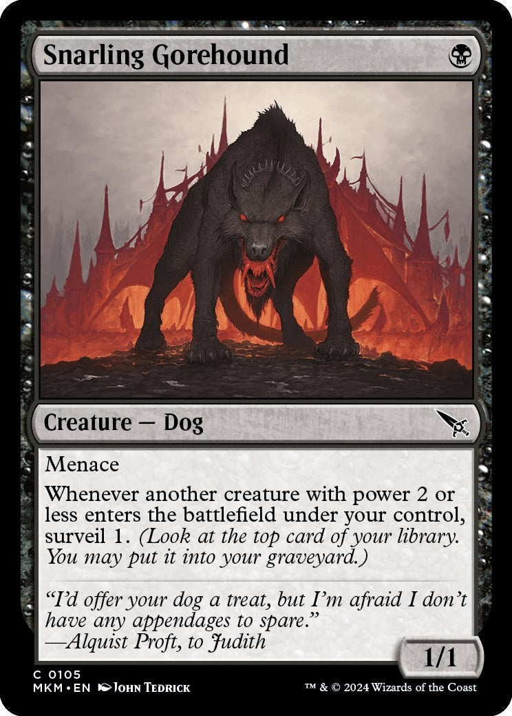 Image for Snarling Gorehound (Murders at Karlov Manor) (105) - Magic: The Gathering