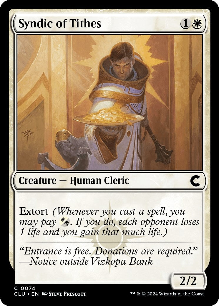 Image for Syndic of Tithes (Ravnica: Clue Edition) (74) - Magic: The Gathering