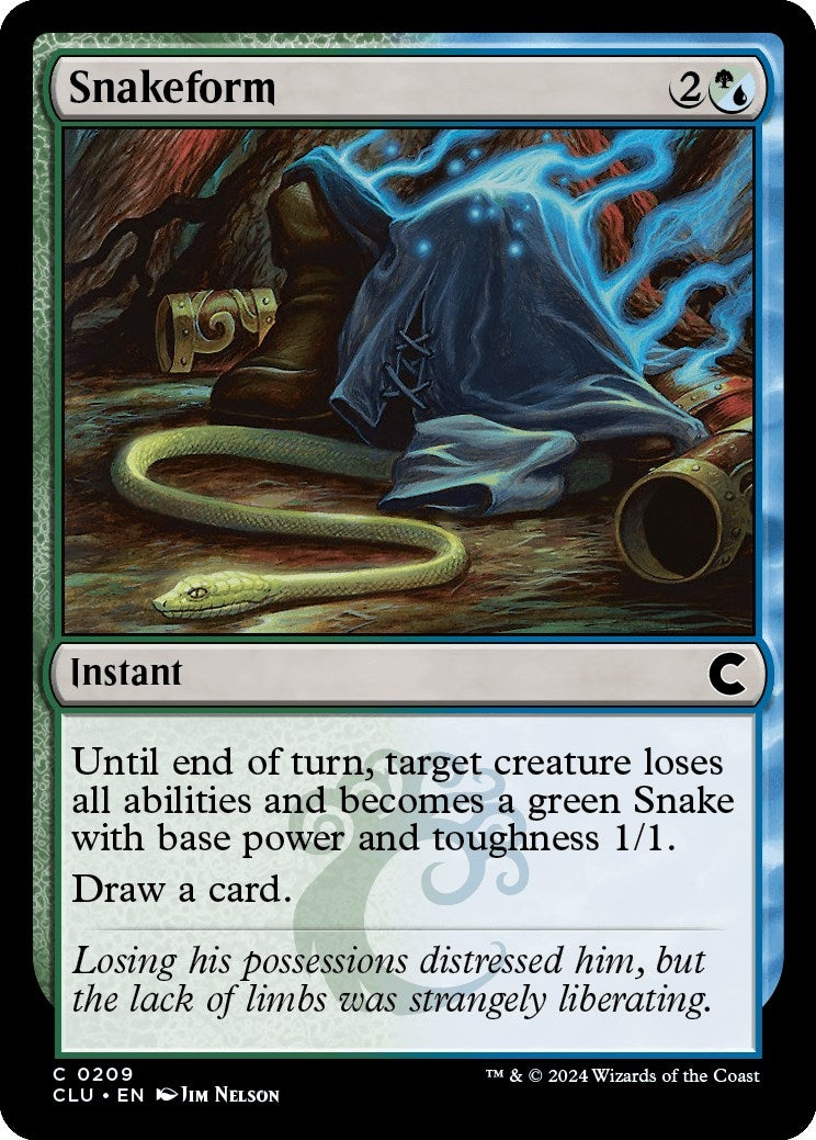 Image for Snakeform (Ravnica: Clue Edition) (209) - Magic: The Gathering