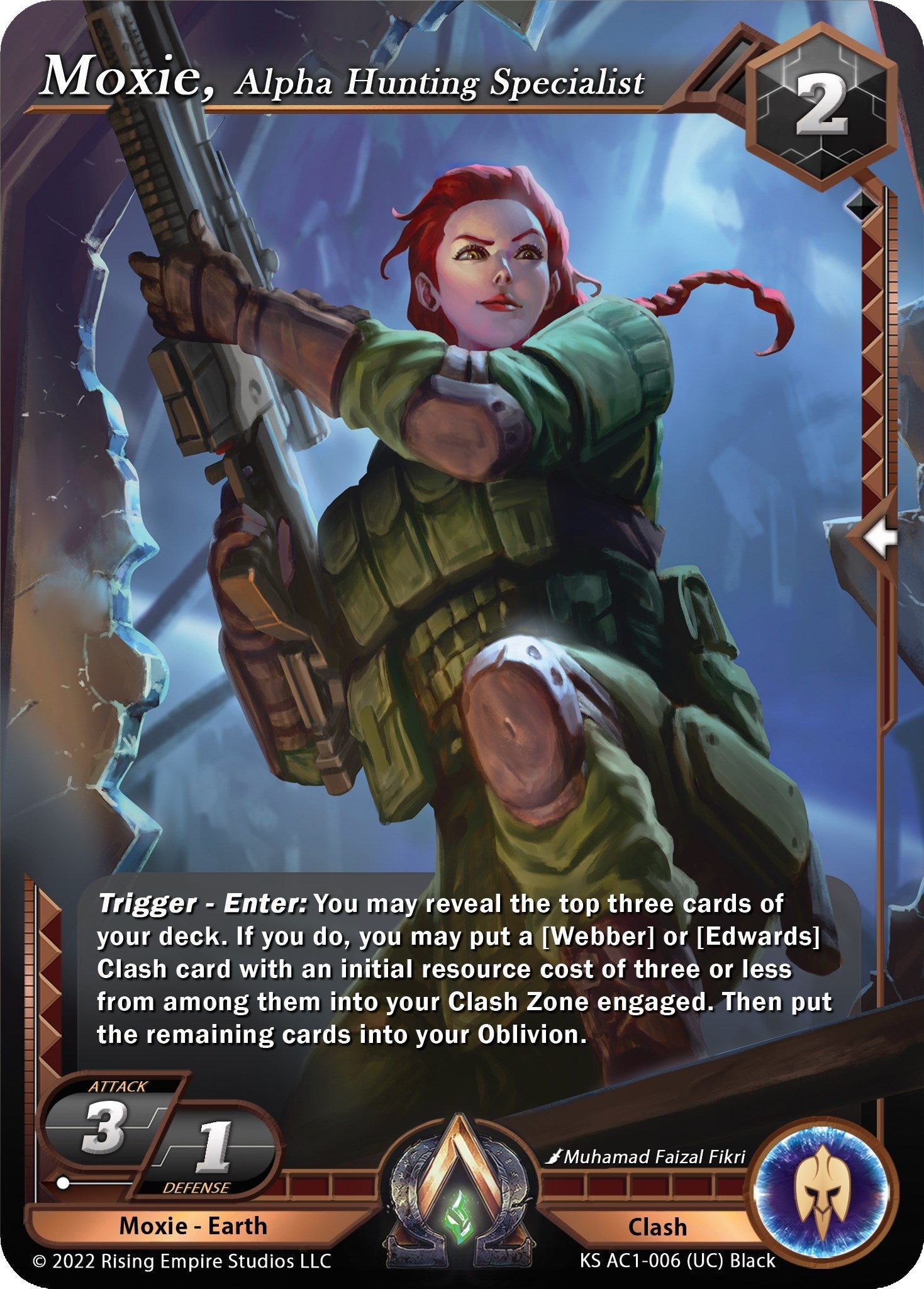 Image for Moxie, Alpha Hunting Specialist (The Awakening (Kickstarter)) (KS AC1-006) - Alpha Clash