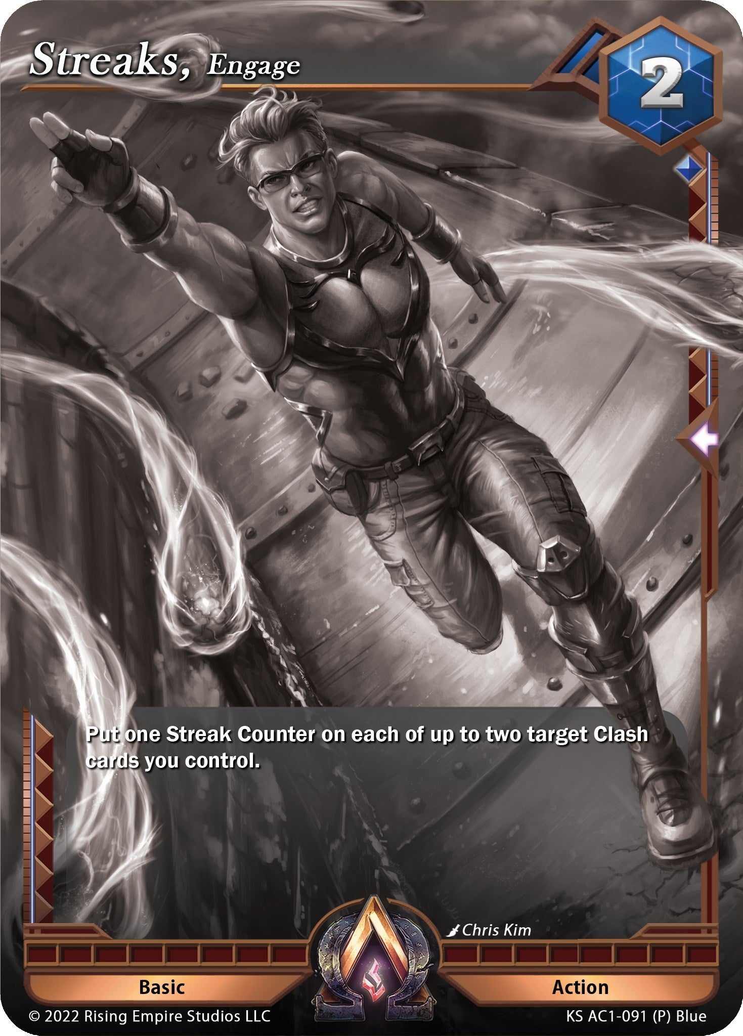 Image for Streaks, Engage (Monochrome Promo) (The Awakening (Kickstarter)) (KS AC1-091) - Alpha Clash