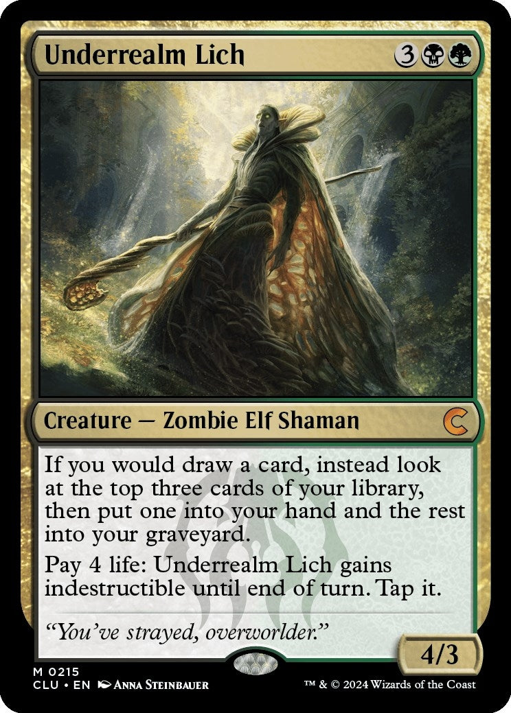 Image for Underrealm Lich (Ravnica: Clue Edition) (215) - Magic: The Gathering