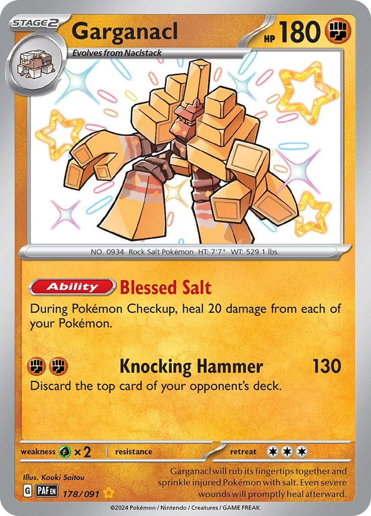 Image for Garganacl (SV: Paldean Fates) (178/091) - Pokemon