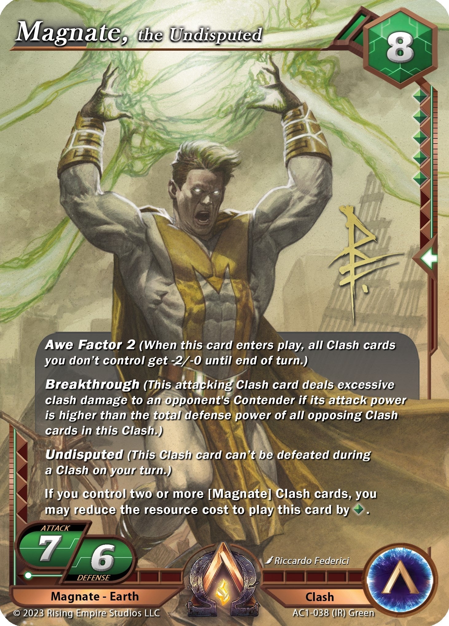 Image for Magnate, the Undisputed (Iconic Rare) (The Awakening) (AC1-038) - Alpha Clash
