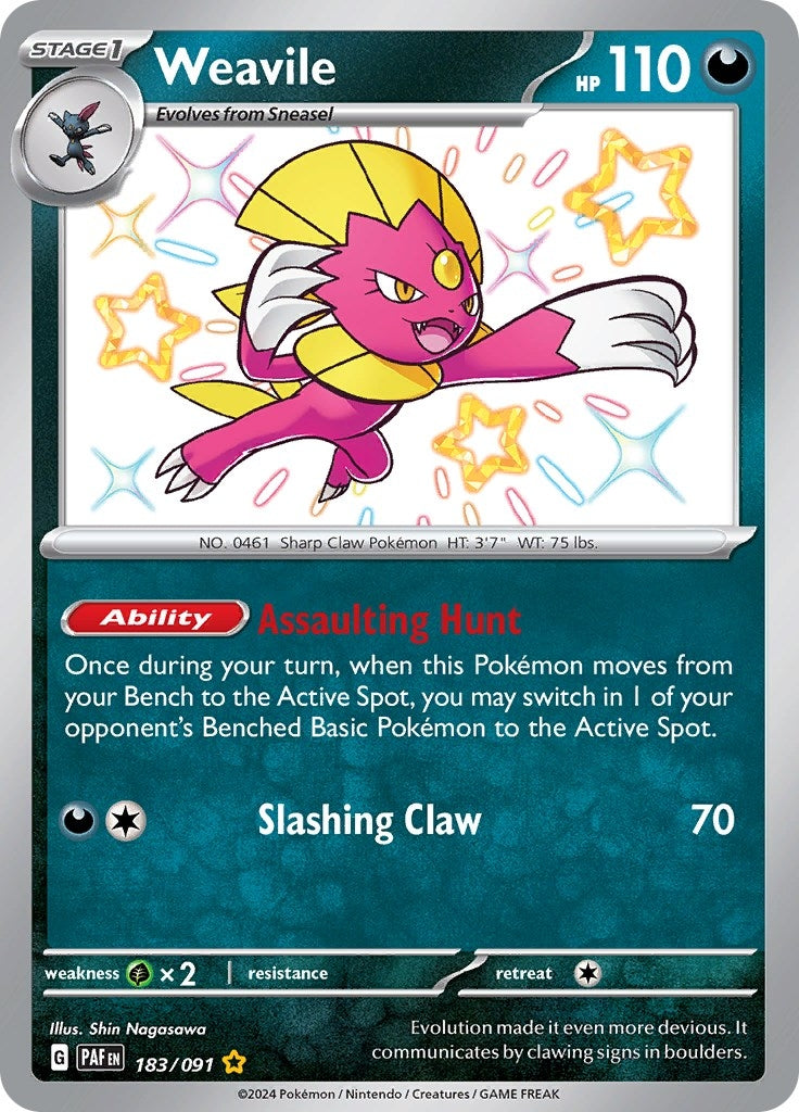 Image for Weavile (SV: Paldean Fates) (183/091) - Pokemon