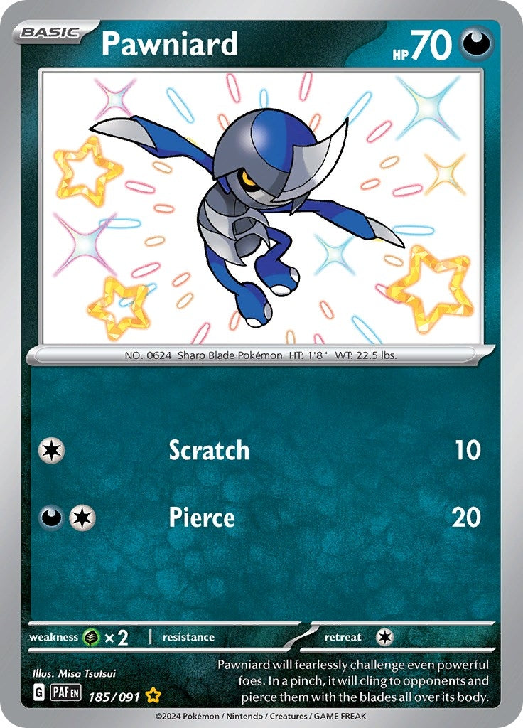 Image for Pawniard (SV: Paldean Fates) (185/091) - Pokemon