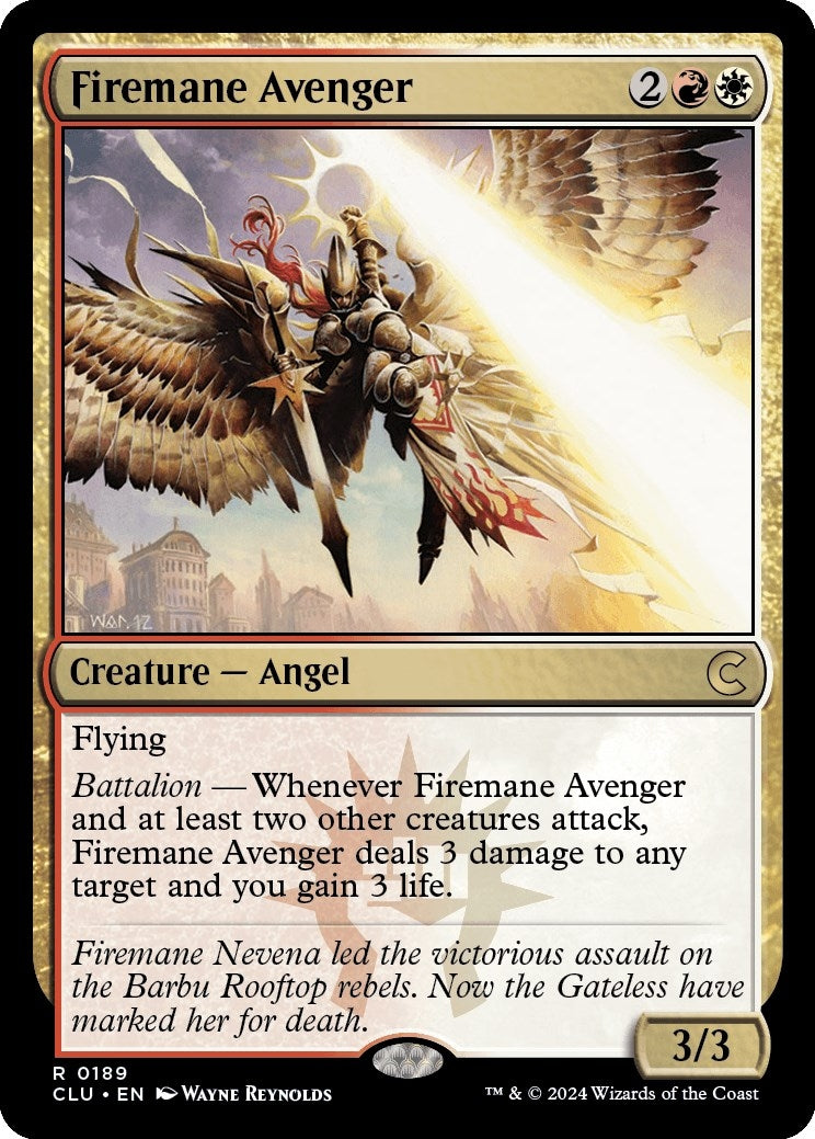 Image for Firemane Avenger (Ravnica: Clue Edition) (189) - Magic: The Gathering