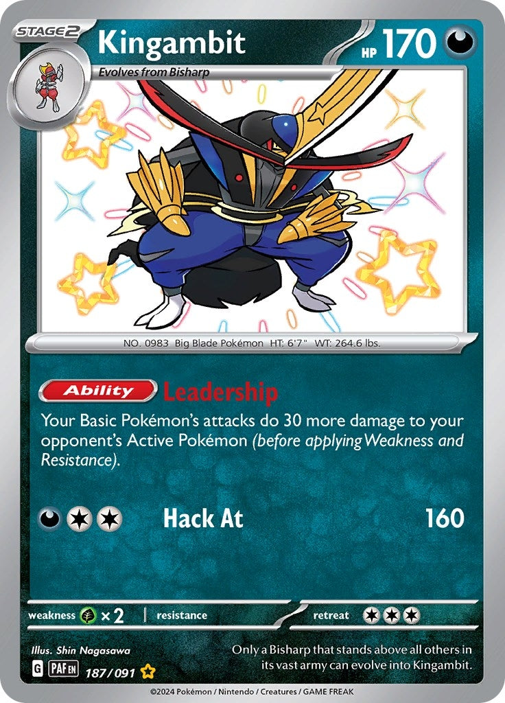 Image for Kingambit (SV: Paldean Fates) (187/091) - Pokemon