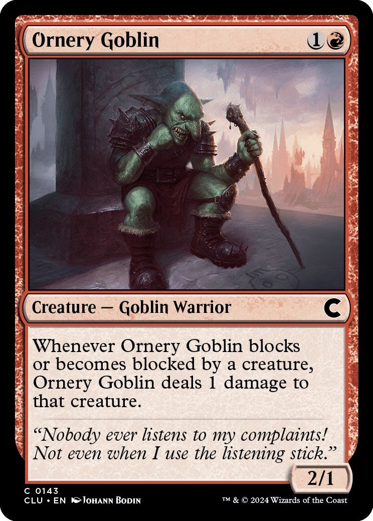 Image for Ornery Goblin (Ravnica: Clue Edition) (143) - Magic: The Gathering