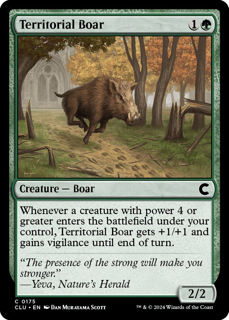 Image for Territorial Boar (Ravnica: Clue Edition) (175) - Magic: The Gathering