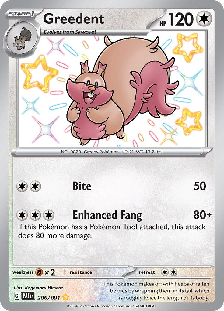 Image for Greedent (SV: Paldean Fates) (206/091) - Pokemon