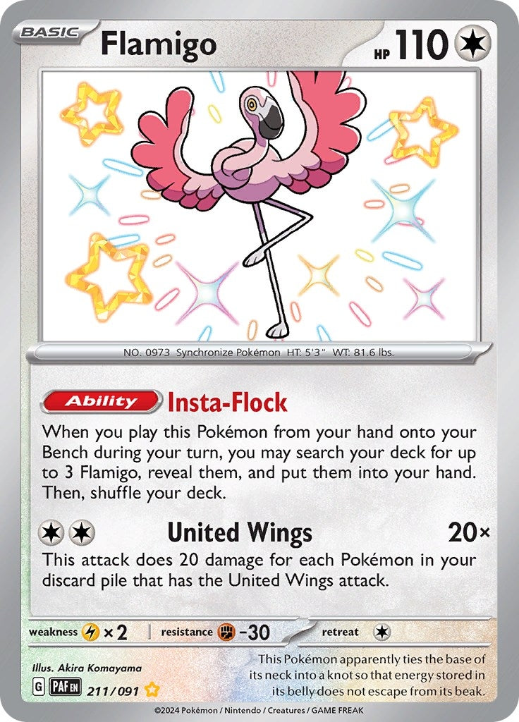 Image for Flamigo (SV: Paldean Fates) (211/091) - Pokemon
