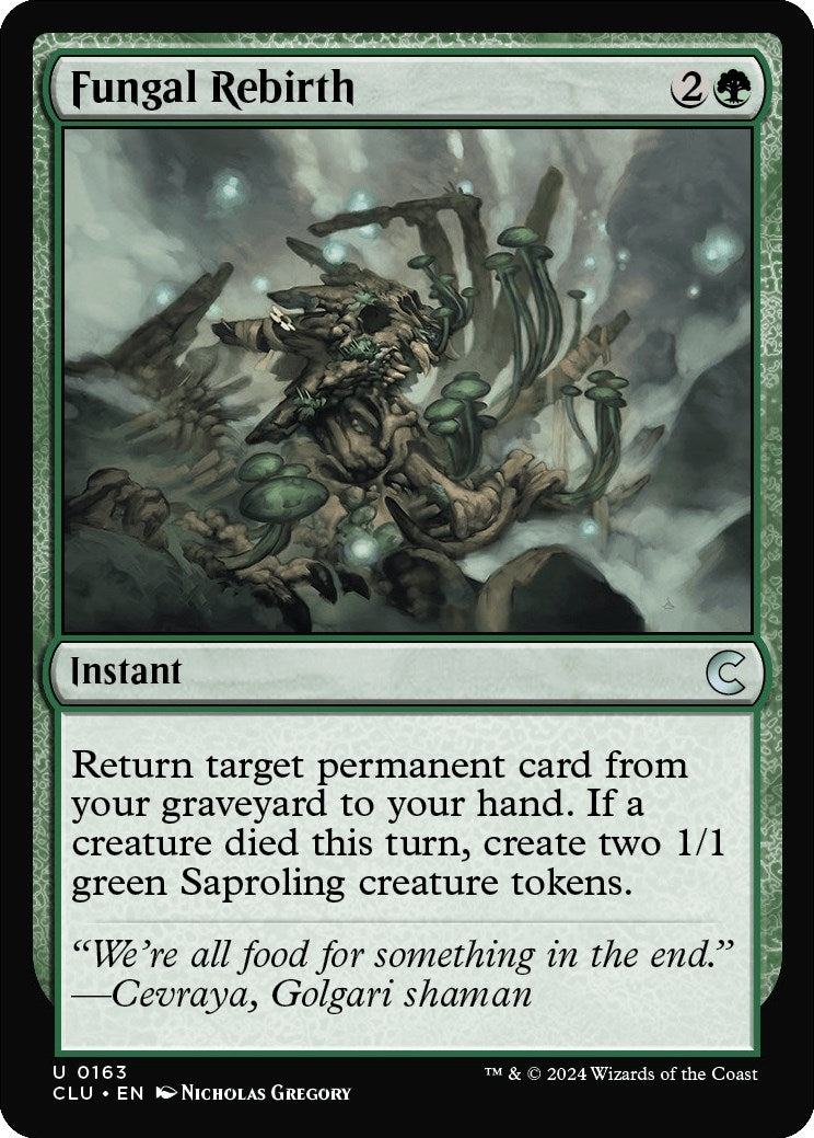 Image for Fungal Rebirth (Ravnica: Clue Edition) (163) - Magic: The Gathering