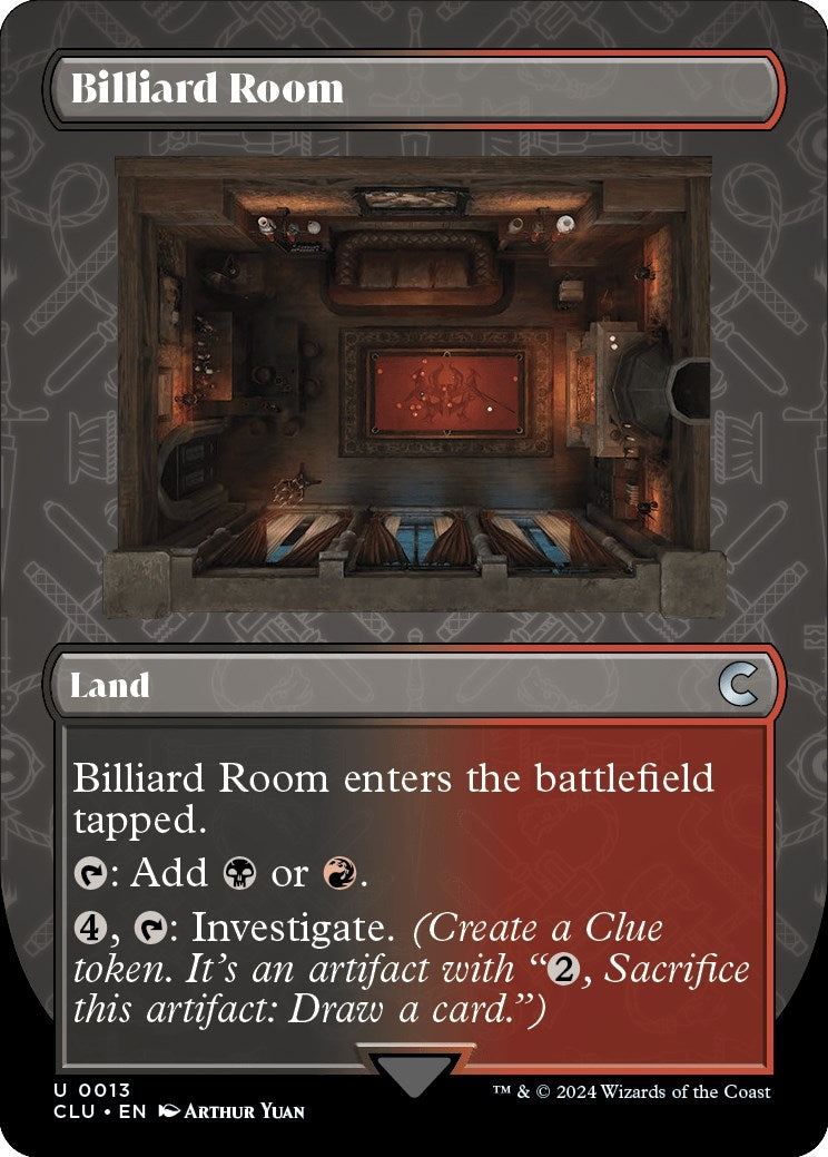 Image for Billiard Room (Borderless) (Ravnica: Clue Edition) (13) - Magic: The Gathering