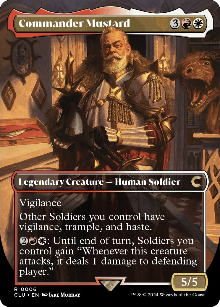 Image for Commander Mustard (Borderless) (Ravnica: Clue Edition) (6) - Magic: The Gathering