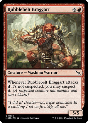 Image for Rubblebelt Braggart (Murders at Karlov Manor) (143) - Magic: The Gathering