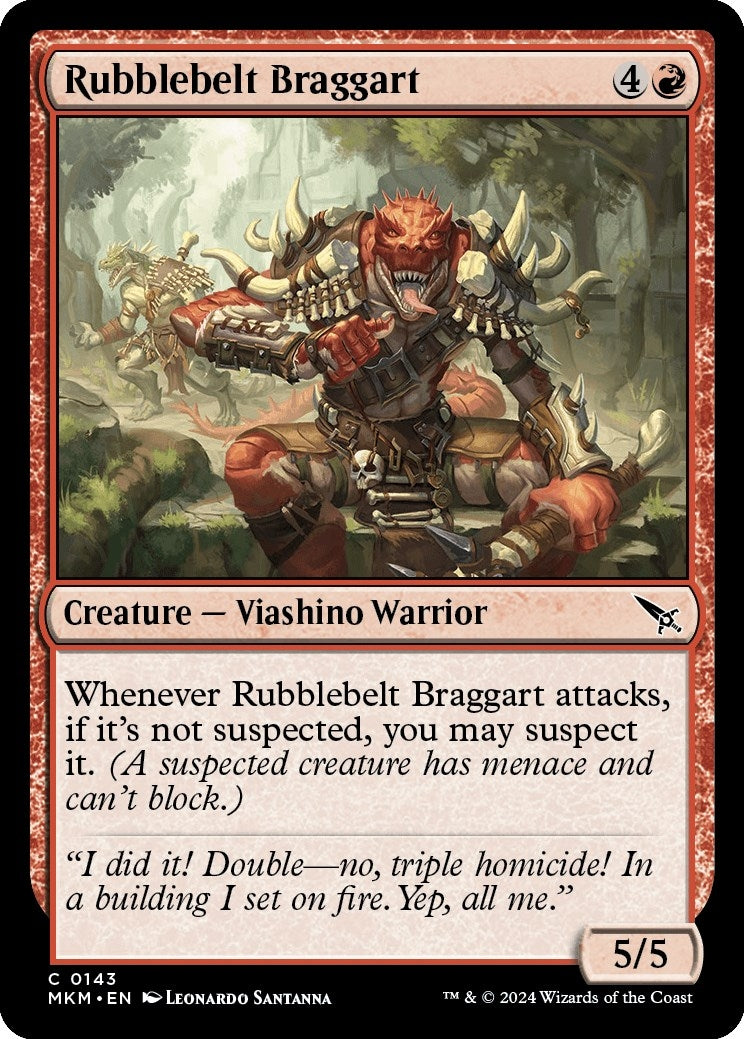 Image for Rubblebelt Braggart (Murders at Karlov Manor) (143) - Magic: The Gathering