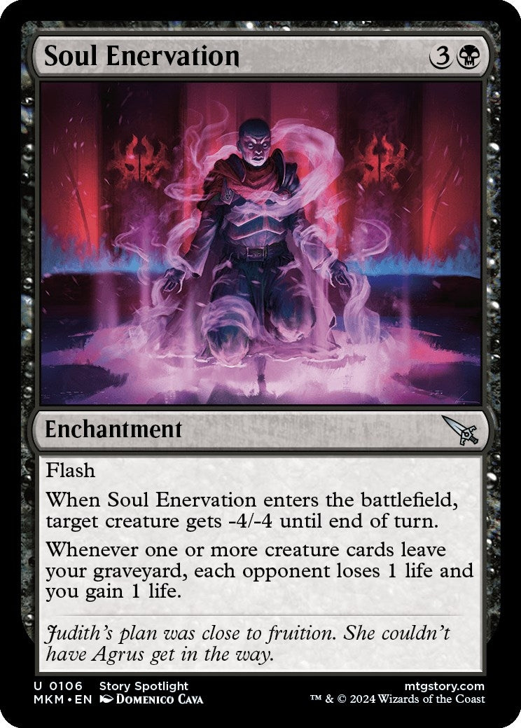 Image for Soul Enervation (Murders at Karlov Manor) (106) - Magic: The Gathering