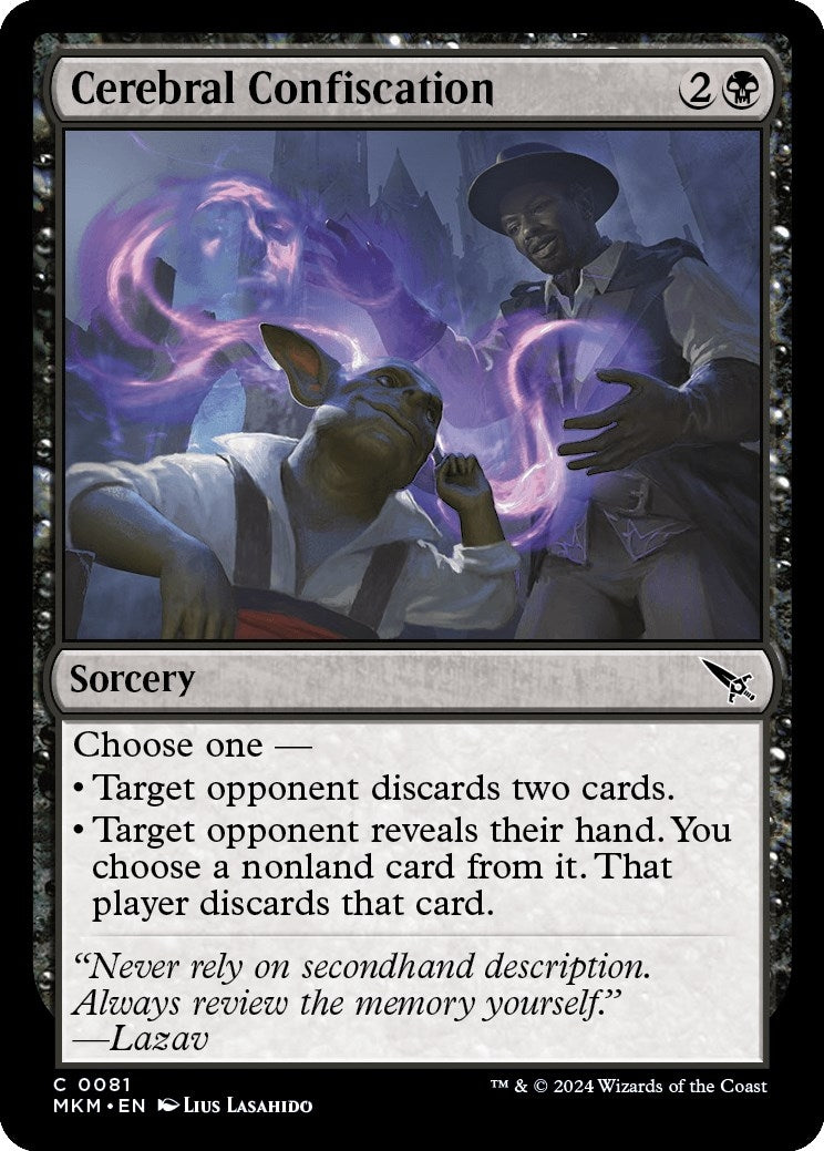 Image for Cerebral Confiscation (Murders at Karlov Manor) (81) - Magic: The Gathering