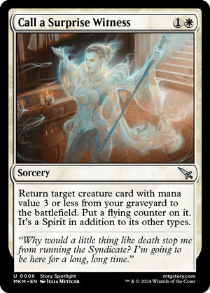 Image for Call a Surprise Witness (Murders at Karlov Manor) (6) - Magic: The Gathering