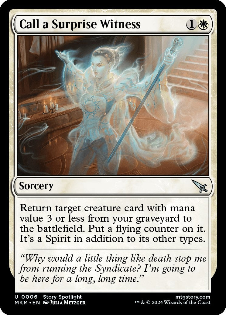 Image for Call a Surprise Witness (Murders at Karlov Manor) (6) - Magic: The Gathering