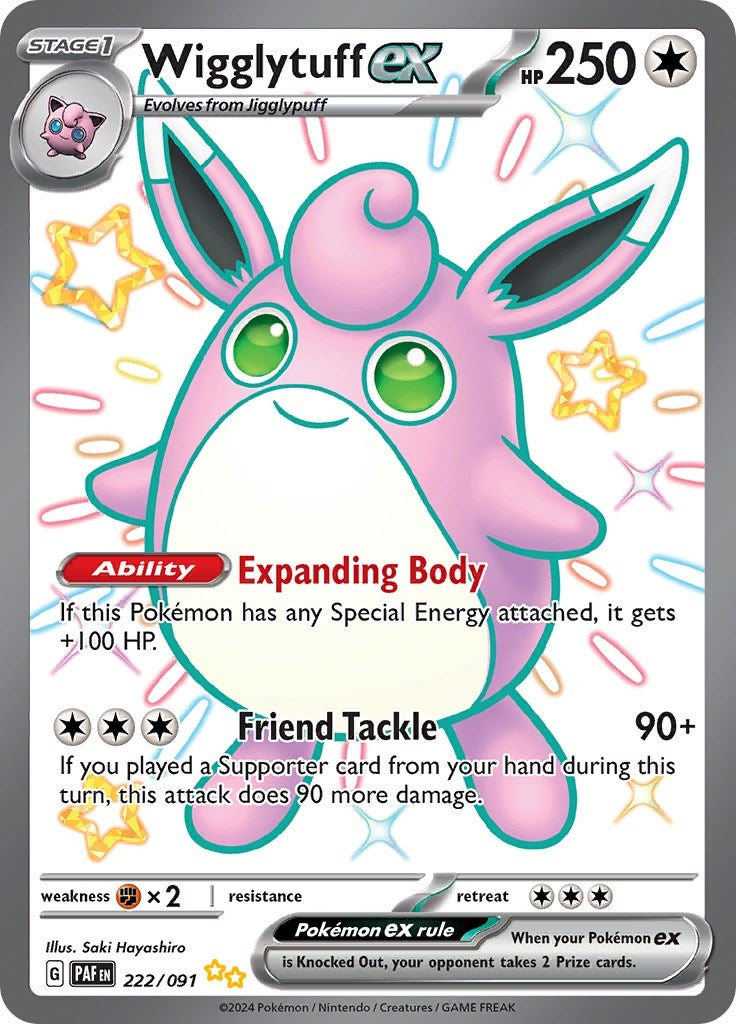 Image for Wigglytuff ex (SV: Paldean Fates) (222/091) - Pokemon