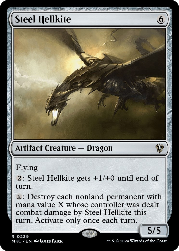 Image for Steel Hellkite (Commander: Murders at Karlov Manor) (239) - Magic: The Gathering