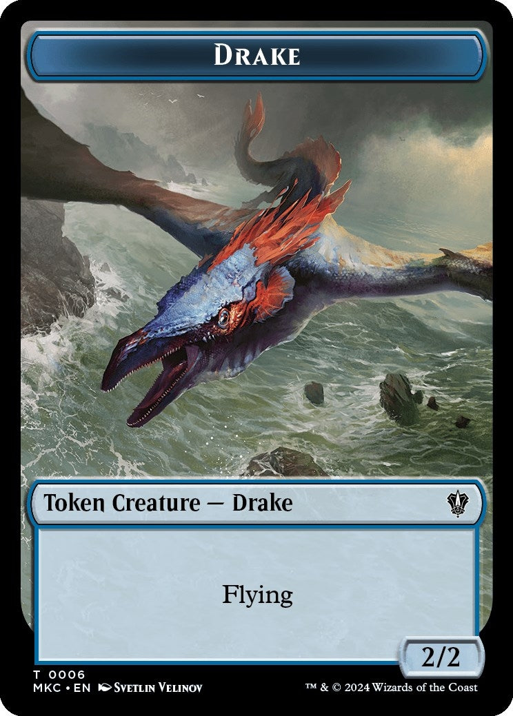 Image for Drake // Cat Double-Sided Token (Commander: Murders at Karlov Manor) (6 // 15) - Magic: The Gathering
