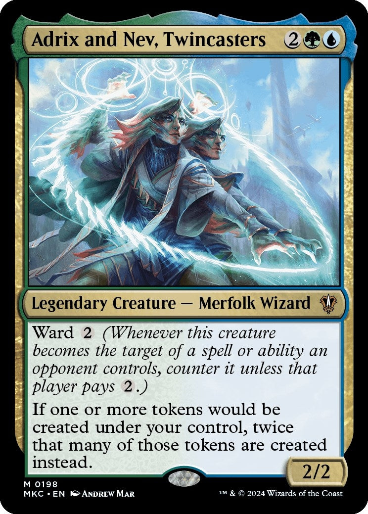 Image for Adrix and Nev, Twincasters (Commander: Murders at Karlov Manor) (198) - Magic: The Gathering