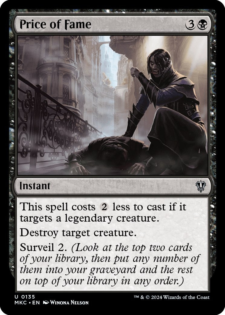 Image for Price of Fame (Commander: Murders at Karlov Manor) (135) - Magic: The Gathering